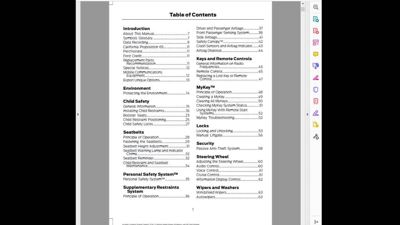 Ford transit connect manual