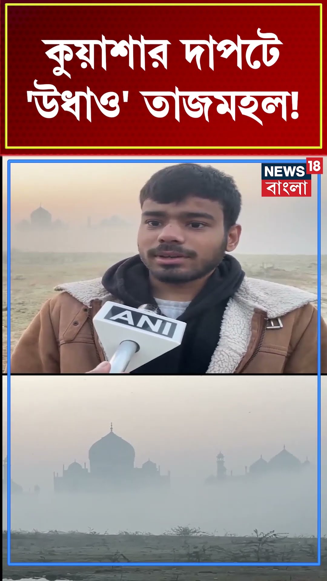 Fog র দাপটে 'উধাও' Taj Mahal ! | N18S #shorts