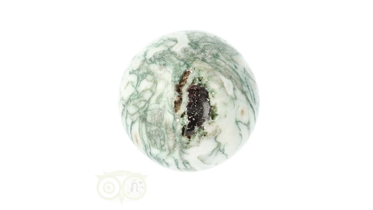 Boom Agaat  Bol Nr 4  - Ø 5 51 cm - Edelstenen bol kopen