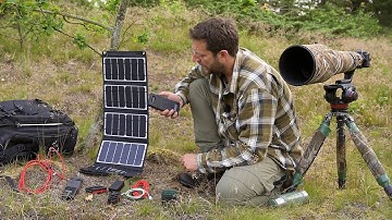 How I CHARGE BATTERIES when wild camping | Solar power, usb charger, camera batteries, drone, laptop