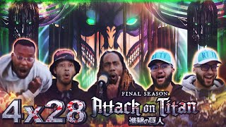 FINALE PART 2! Attack on Titan 4x28 Dawn of Humanity Reaction!