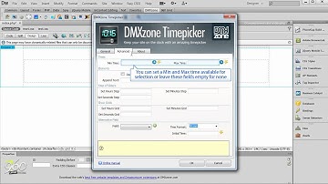 Inserting DMXzone Timepicker on a Page