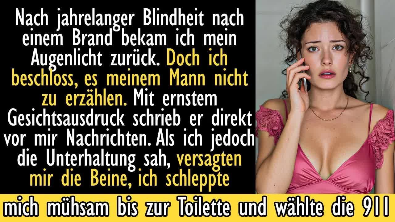 Ich bekam mein Augenlicht zurück, doch ich beschloss, es meinem Mann nicht zu sagen