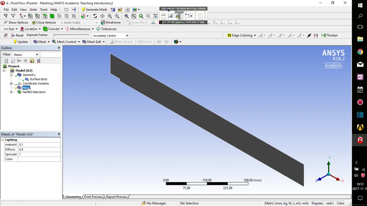 Ansys Fluent Simulation 1.2a- nozzle in pipe 2D turbulent - YouTube