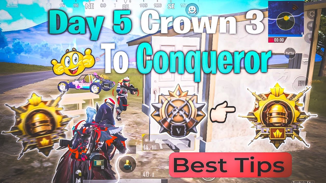 🇮🇳 Day 5 Crown 3 To Conqueror Rank PushTips | How To Get High Plus | Solo Conqueror Tips & Tricks