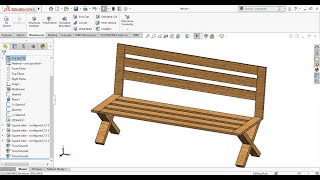 Solidworks tutorials | Model a bench | Weldment tutorial