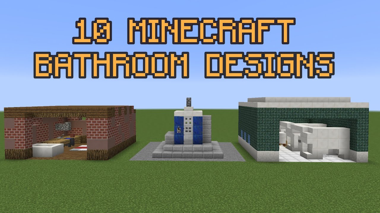 10 Minecraft  Bathroom  Designs  YouTube