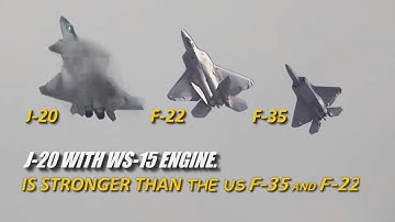 Is China’s J-20 Fighter Jets With WS-15 engine Stronger than the US F-35 and F-22 Raptor