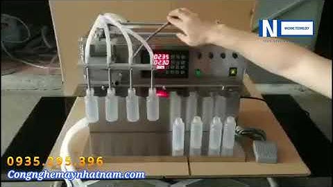Máy chiết rót vào túi có vòi, Máy chiết rót 4 vòi, Máy chiết rót giá rẻ