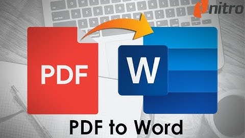 How to convert PDF to Word file by nitro