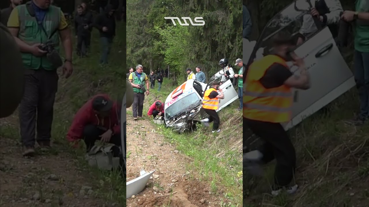 HUGE CRASH!!!  😱😱😱 Terlecki / Marczewski JUMP @ Rally Aukštaitija 2026 #rally #crash #tomyjusvideos
