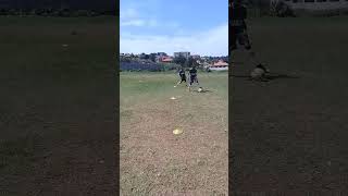 using the weak leg to dribble, pass, receive and dribble.