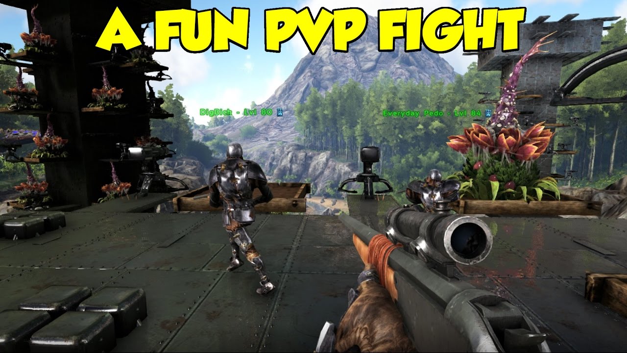 Ark Survival Evolved A Fun PvP Fight YouTube