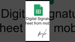 How to add Digital Signature in Google Sheet from mobile shorts screenshot 3