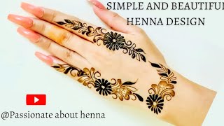 How to apply henna easily | Simple and beautiful henna design ..