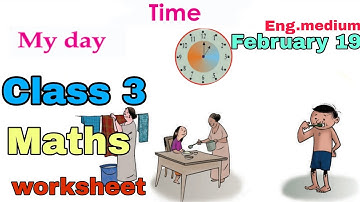 Victers Class 3 Maths worksheet February 19 English medium