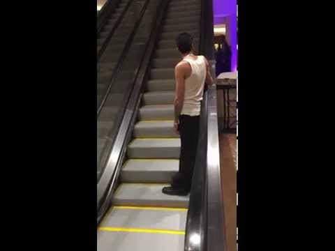 Drunk friend's never ending escalator ride