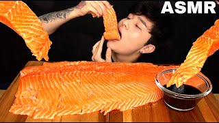 ASMR MUKBANG EATING RAW SALMON (EATING SOUNDS) NO TALKING