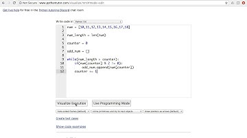 Python Programming: Getting odd numbers from a list (While Loop)