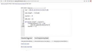 Python Programming: Getting odd numbers from a list (While Loop)