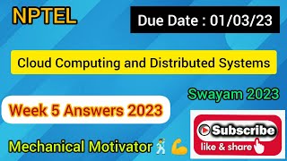 Cloud Computing and Distributed Systems | Week 5 Quiz | Assignment 5 Solution | NPTEL | SWAYAM 2023