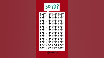 Fast Eyes? Spot the Disguised 5078 in 10 seconds! #iqtest #iq #gk #shorts #trending
