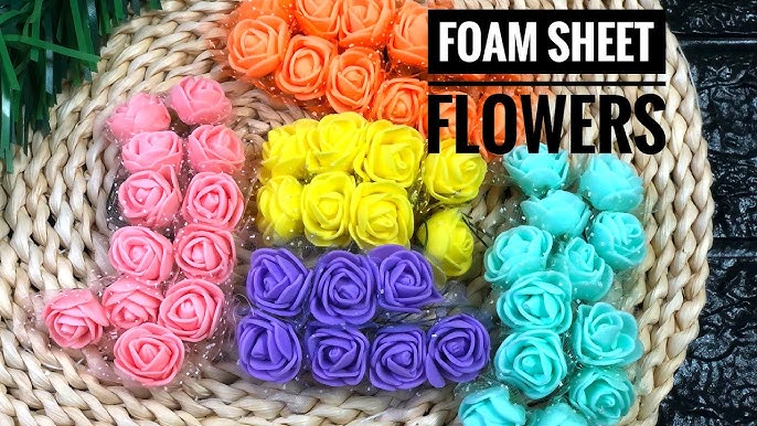 How To Make Flower With Foam Sheet, DIY, Foam Flower Making