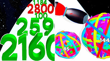 Number Stack 3d vs Flexy Runner 3d - NOOB to PRO to HACKER (Satisfying Mobile Game)