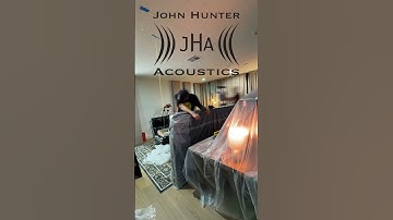 Recording Studio Install Setup with 5 of our 4” Fabric Upgrade Dulce Linen & Black Bass Traps!