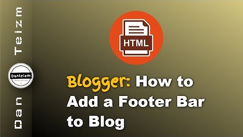 How to Add Footer Menu to Blogger
