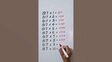 Find mistake in last digit of Table 817...🤔#reasoning #maths