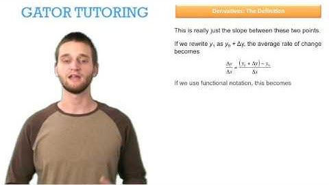 Math Review Part 7.1 Derivatives