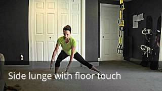 Side lunge with floor touch