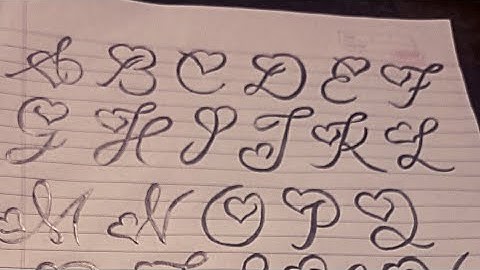 How to write heart font letters with a pencil | English Handwriting| Calligraphy