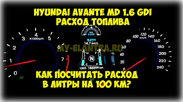 Расход топлива Hyundai Avante MD 1.6 GDI. Как узнать расход в литрах на 100км?