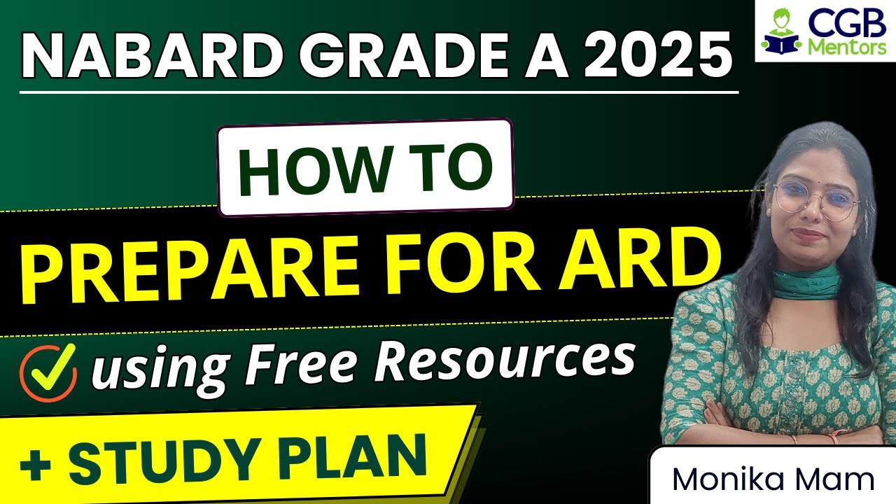 📌How to Prepare ARD for NABARD Grade A 2025 | Step-by-Step Guide | Monika Mam | Free Resources