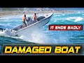 Boat adrift in dangerous waves at haulover inlet  boat zone