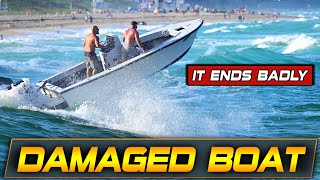 BOAT ADRIFT IN DANGEROUS WAVES AT HAULOVER INLET | BOAT ZONE