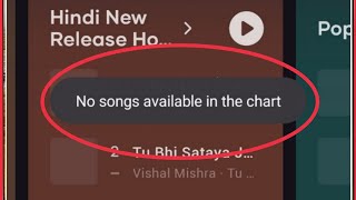 Resso App Fix No Songs available in the chart problem solve