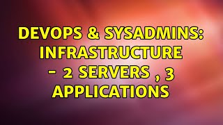 Famous DevOps & SysAdmins: infrastructure - 2 servers , 3 applications (2 Solutions!!) Profile