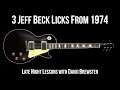 3 Jeff Beck Licks From 1974