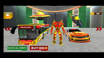 Bus Robot Car Transform War - Spaceship Robot Game - Android Game