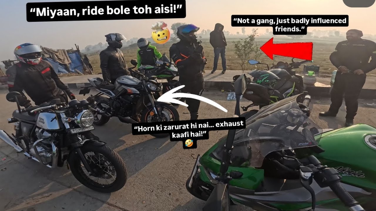 Superbikes ka sunday ride @greenvenomzx6r 