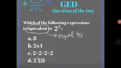GED Math: Equivalent Exponential Expressions (1.0, Exp, # 3)