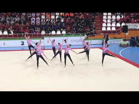 El equipo de Gimnasia Estética del Club 2000 Barbastro, Campeón de España.