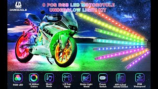 DARKEAGLE Motorcycle RGB LED Light Kits with Brake Turn Signal screenshot 4