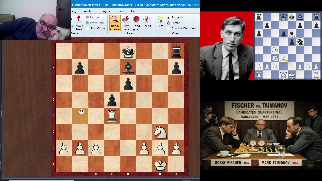 Sesiunea 437: Bobby Fischer vs Mark Taimanov, game 6, Vancouver, 1971