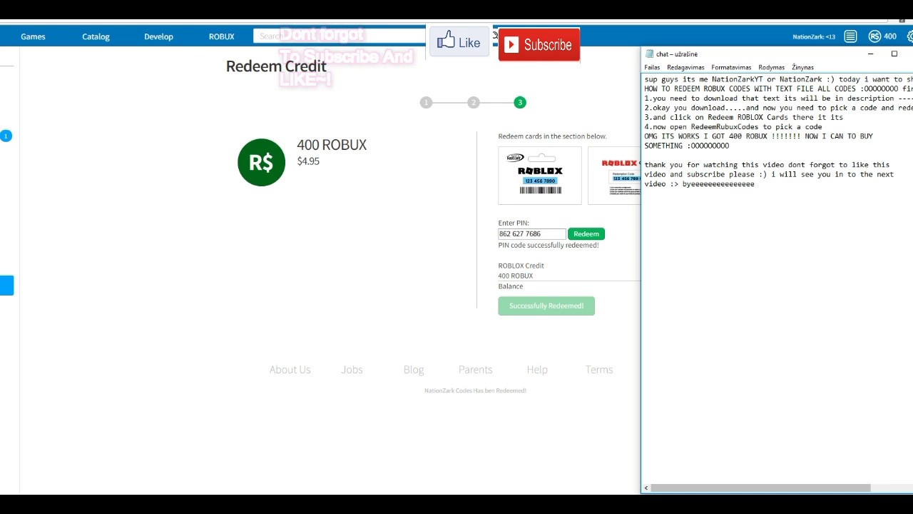 How To Get 400 Robux In Roblox Ooooooo Be Faster To Get A Code Youtube - free 400 robux promo code 2019
