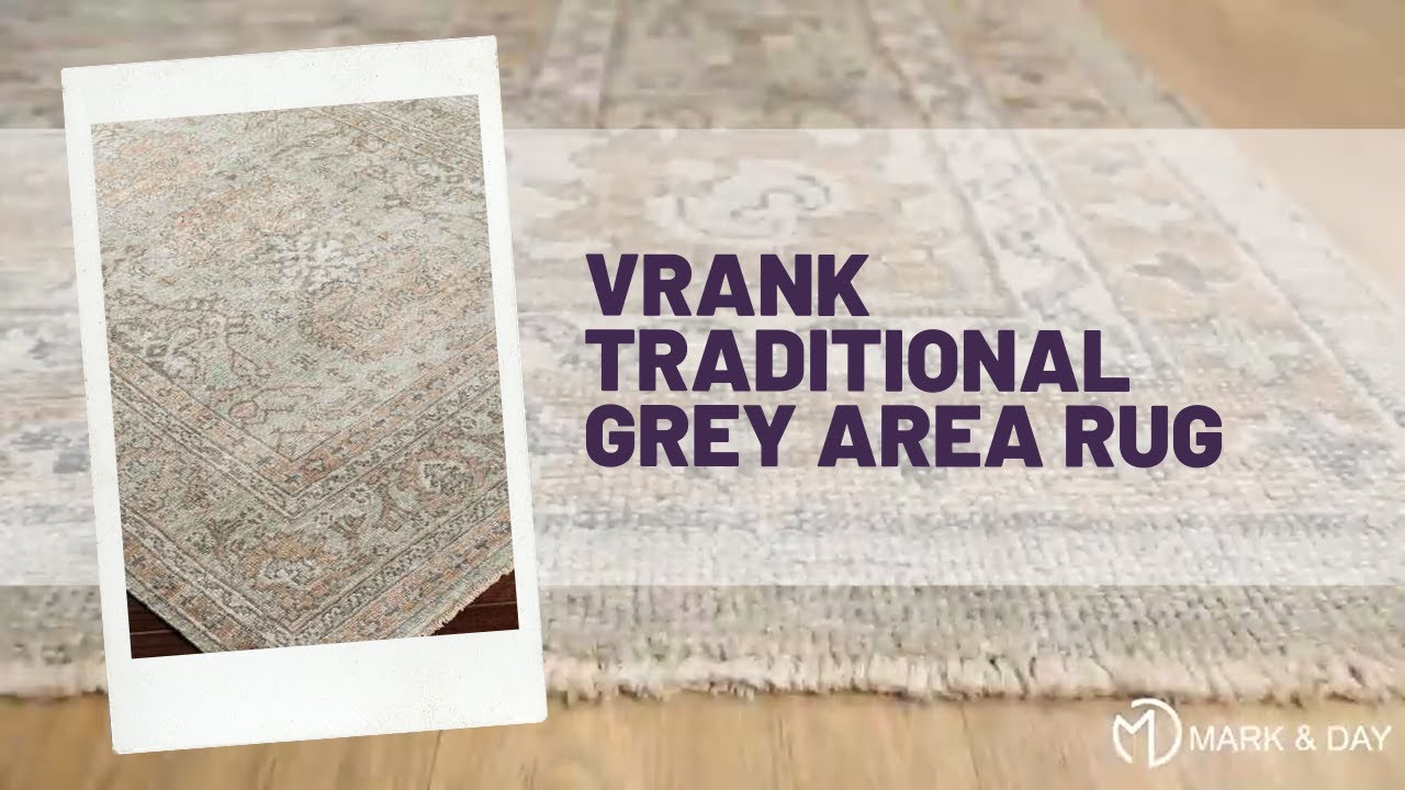 Vrank Traditional Grey Area Rug