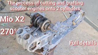 Convert 1 cylinder scooter engine to 2 cylinder engine, like MT-07